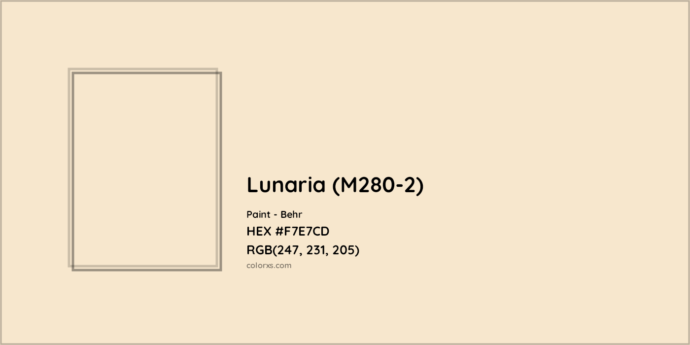 HEX #F7E7CD Lunaria (M280-2) Paint Behr - Color Code
