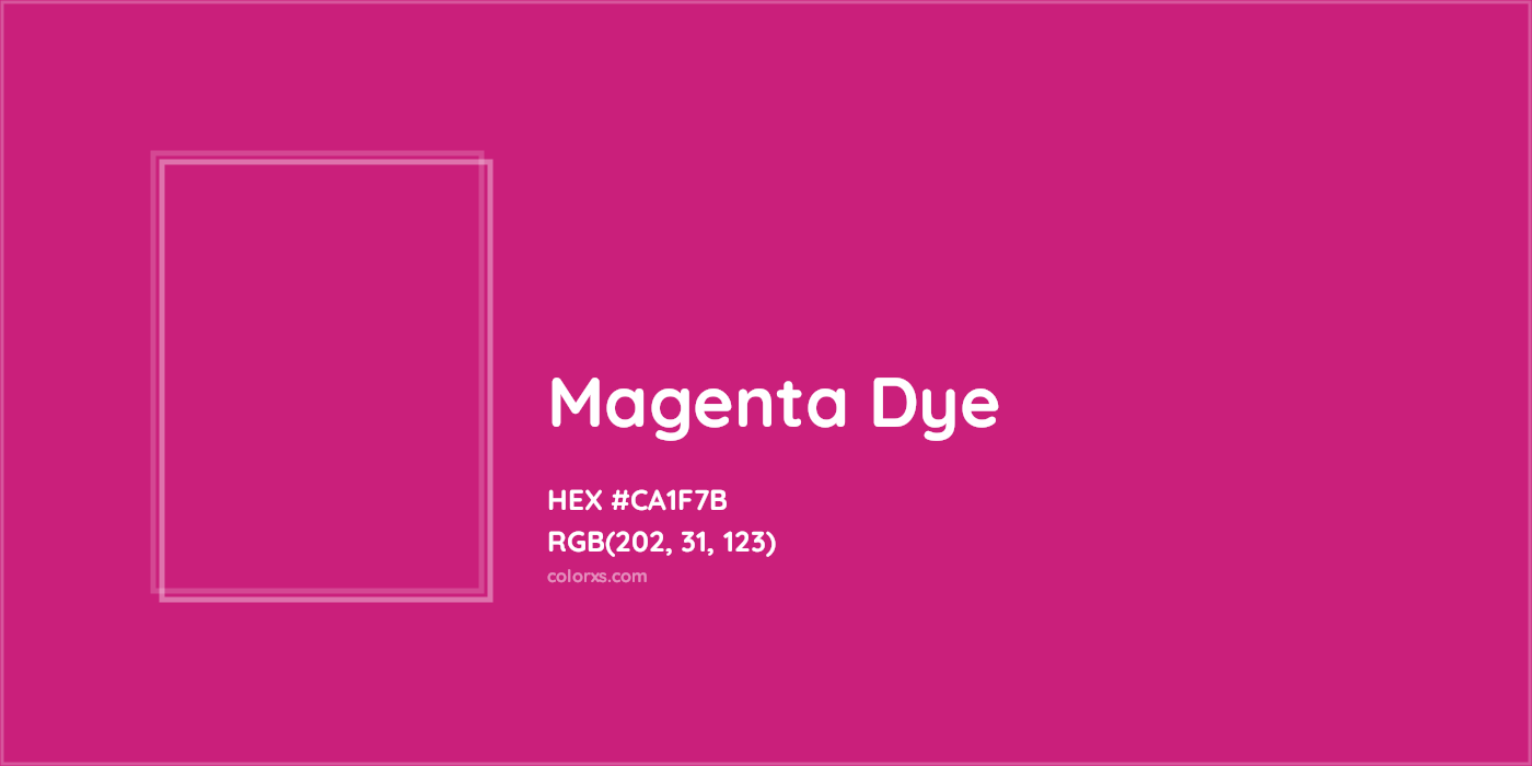 HEX #CA1F7B Magenta Dye Color - Color Code