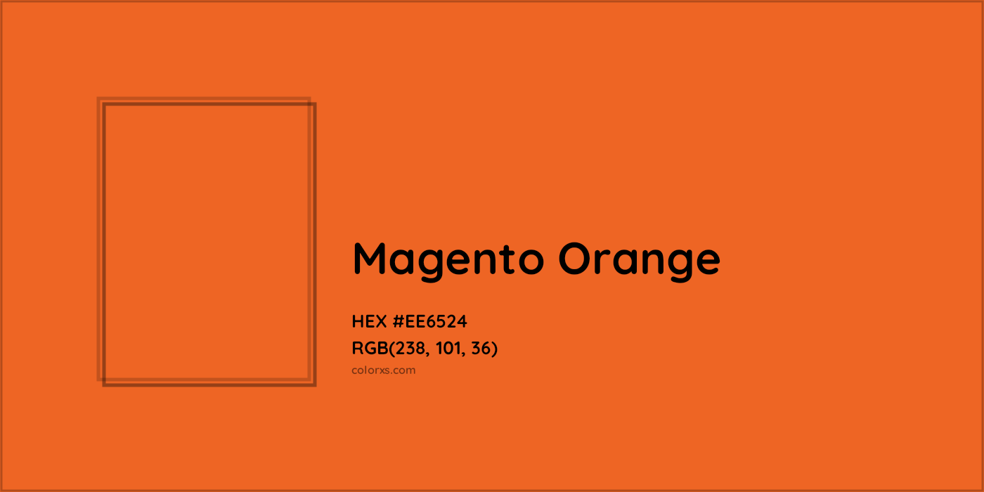 HEX #EE6524 Magento Orange Other Brand - Color Code
