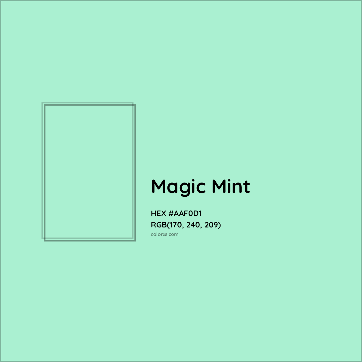 HEX #AAF0D1 Magic Mint Color Crayola Crayons - Color Code