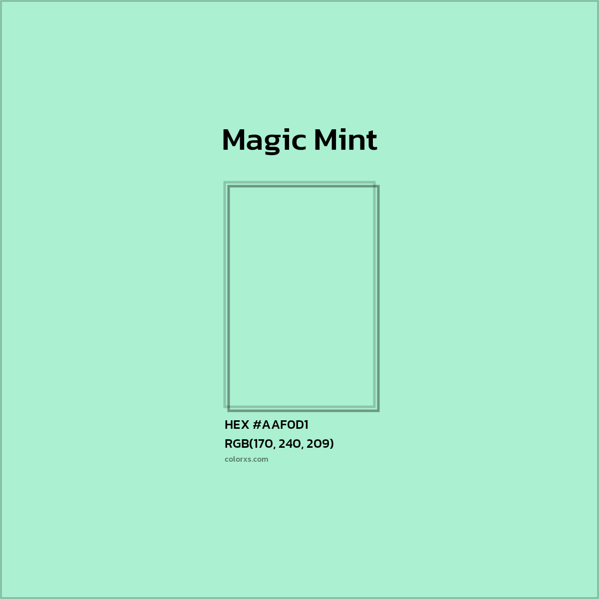 HEX #AAF0D1 Magic Mint Color Crayola Crayons - Color Code