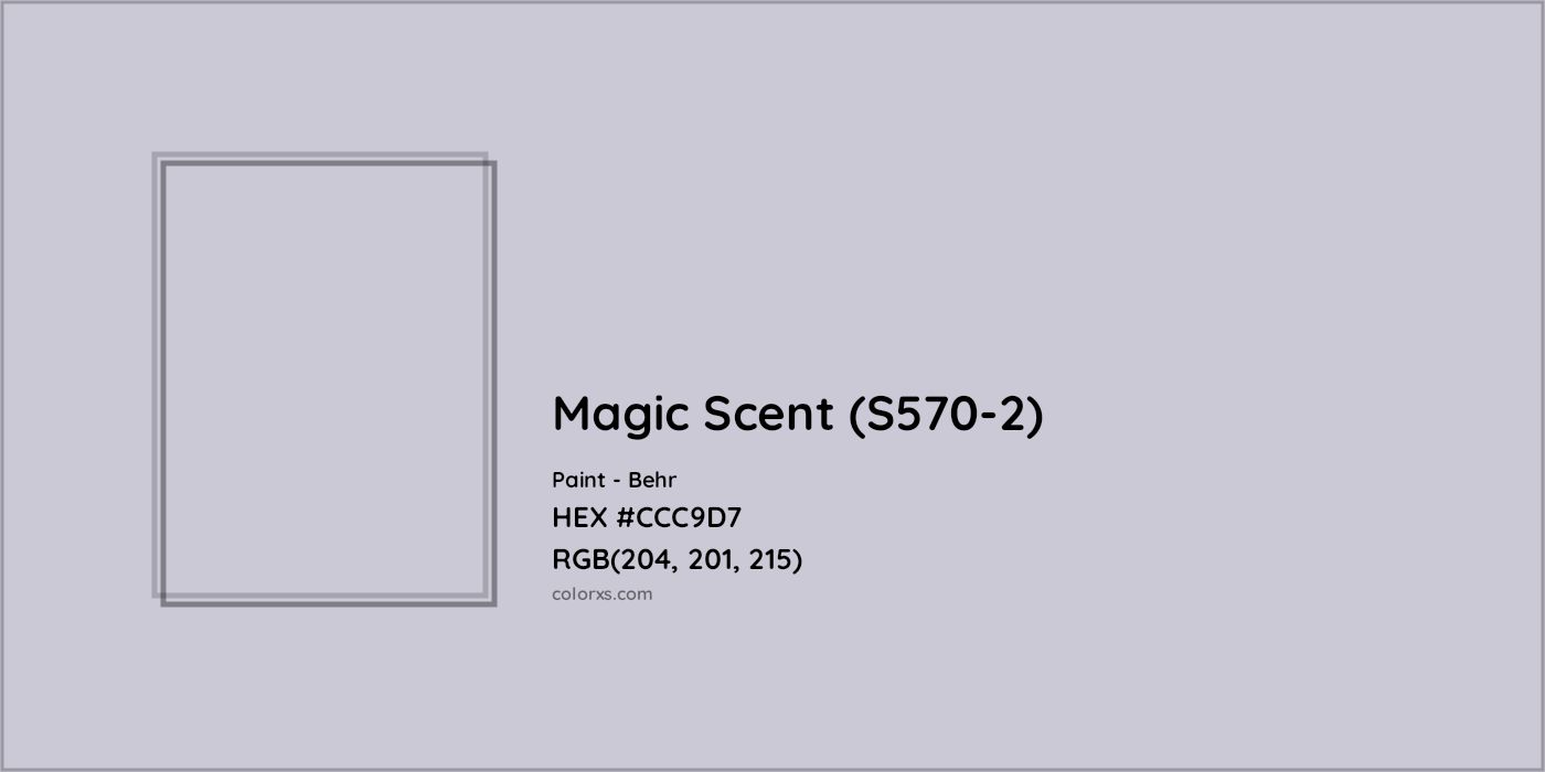 HEX #CCC9D7 Magic Scent (S570-2) Paint Behr - Color Code