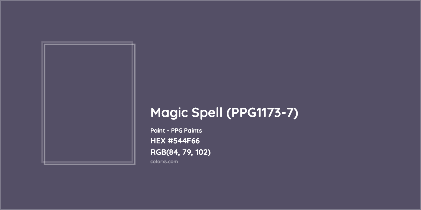 HEX #544F66 Magic Spell (PPG1173-7) Paint PPG Paints - Color Code