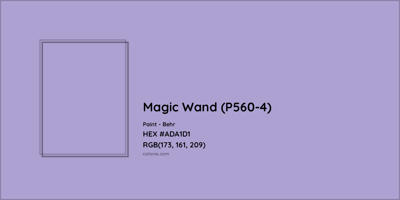 HEX #ADA1D1 Magic Wand (P560-4) Paint Behr - Color Code