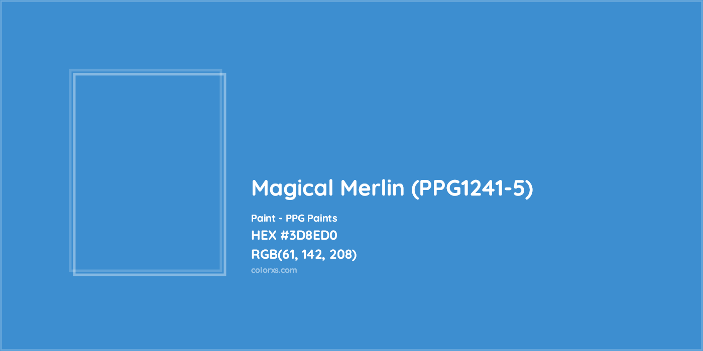 HEX #3D8ED0 Magical Merlin (PPG1241-5) Paint PPG Paints - Color Code