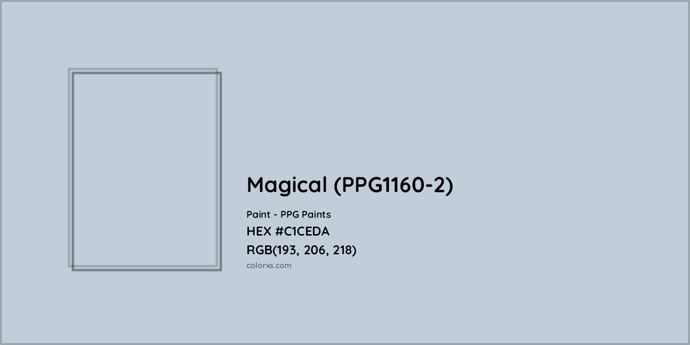 HEX #C1CEDA Magical (PPG1160-2) Paint PPG Paints - Color Code