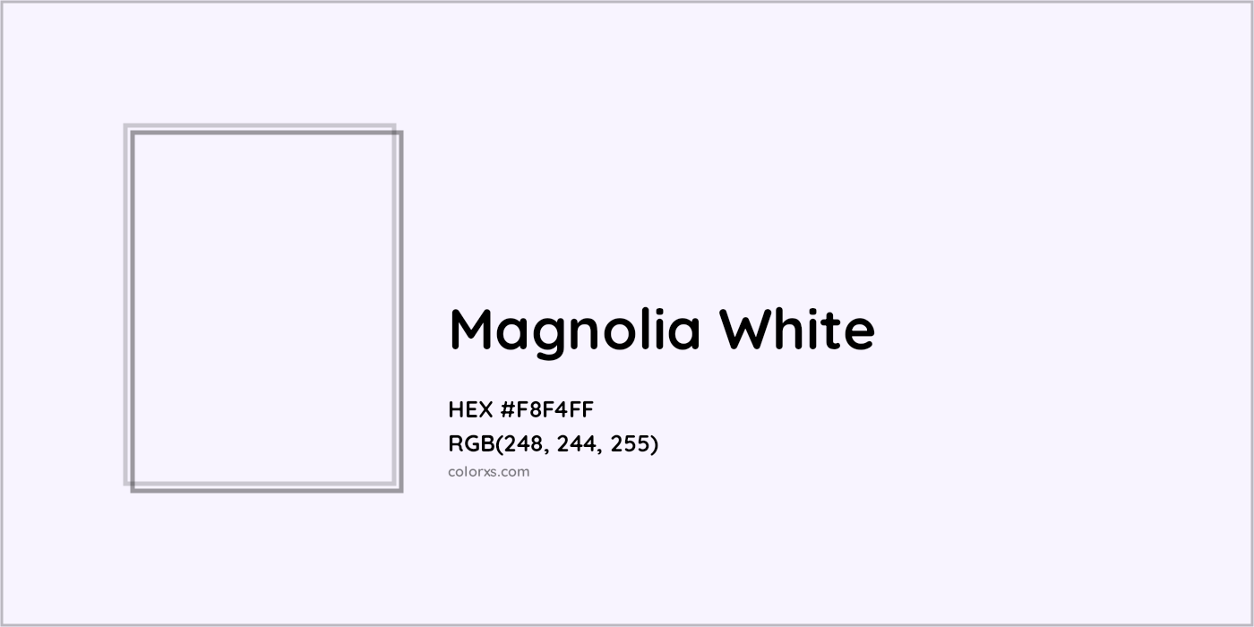 HEX #F8F4FF Magnolia Color - Color Code