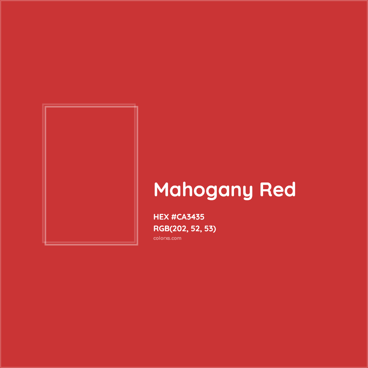 HEX #CA3435 Mahogany Red Color Crayola Crayons - Color Code