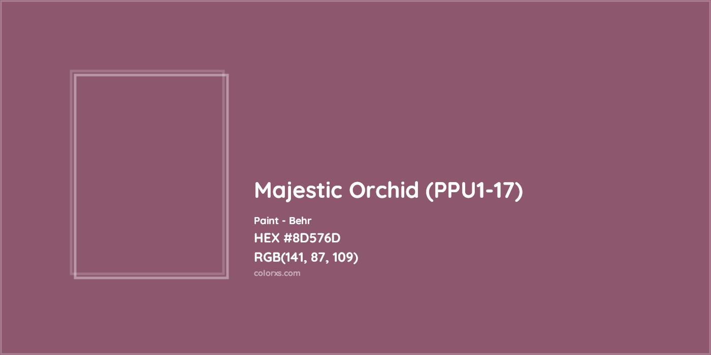 HEX #8D576D Majestic Orchid (PPU1-17) Paint Behr - Color Code