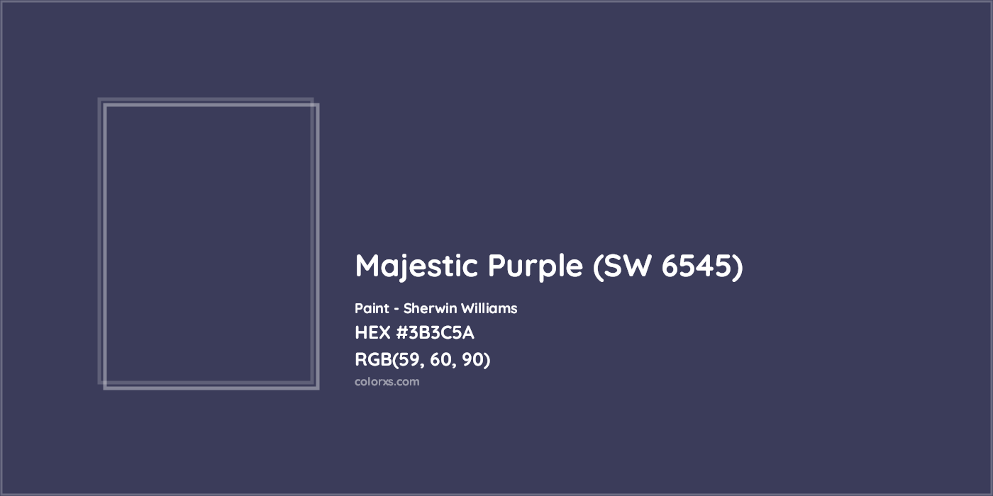 HEX #3B3C5A Majestic Purple (SW 6545) Paint Sherwin Williams - Color Code