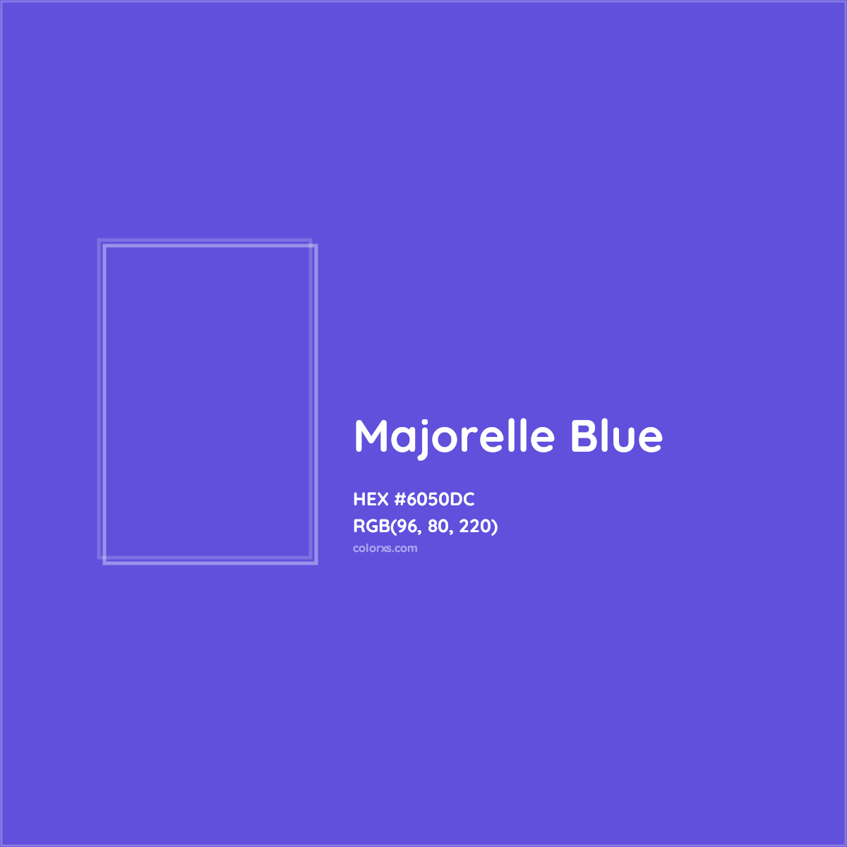 HEX #6050DC Majorelle Blue Color - Color Code