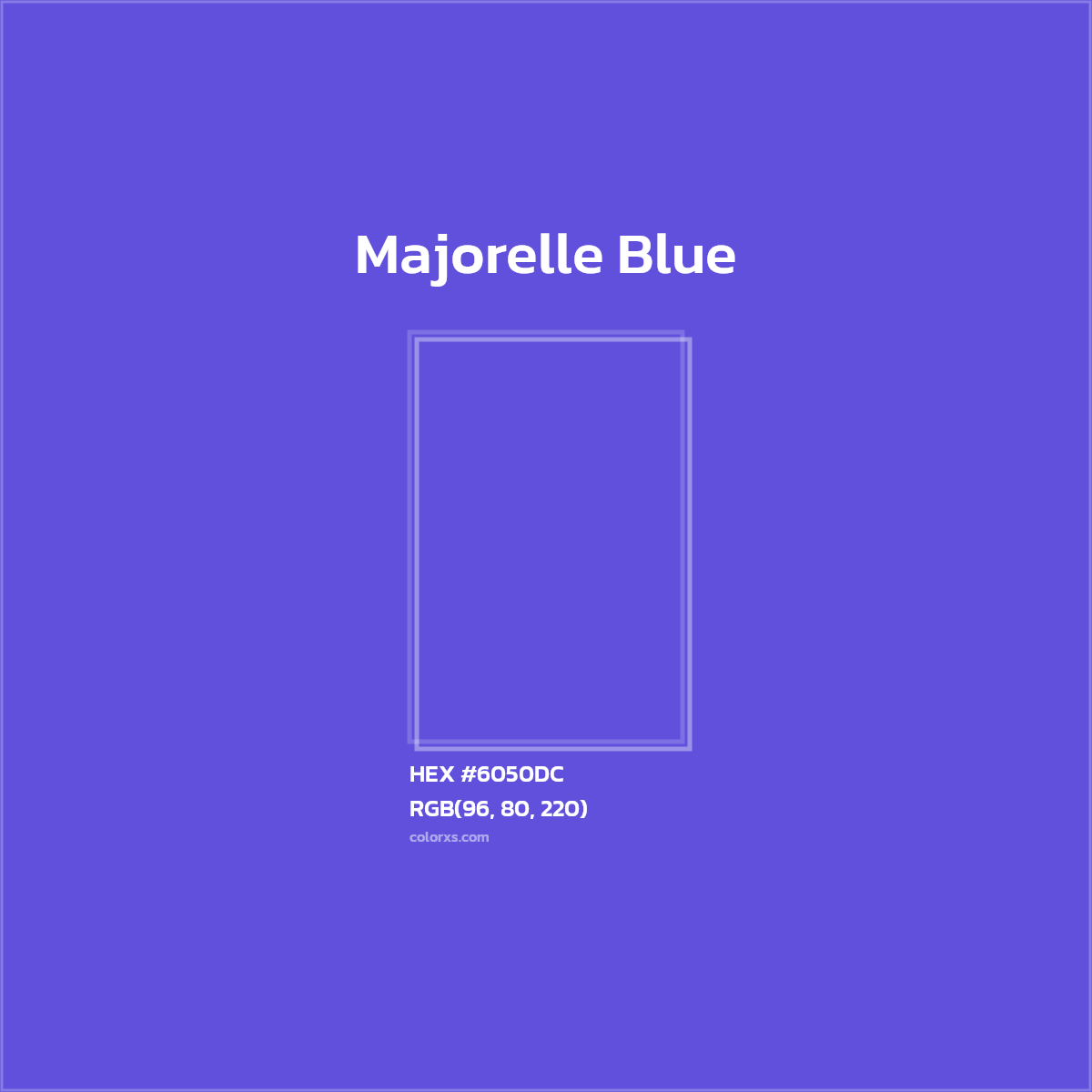 HEX #6050DC Majorelle Blue Color - Color Code