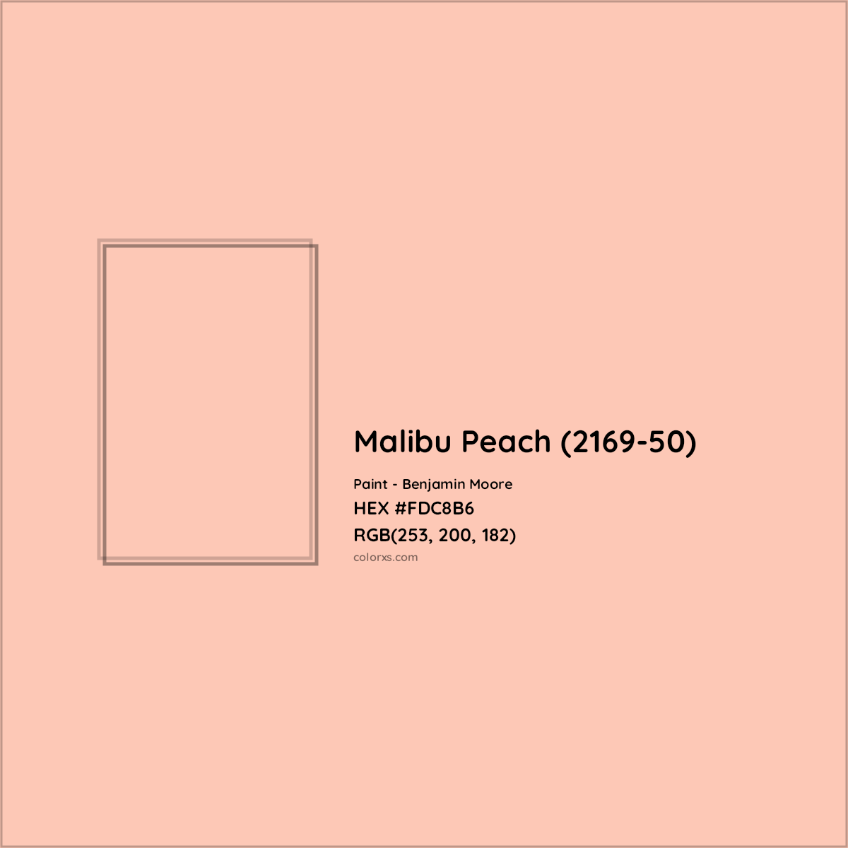 HEX #FDC8B6 Malibu Peach (2169-50) Paint Benjamin Moore - Color Code