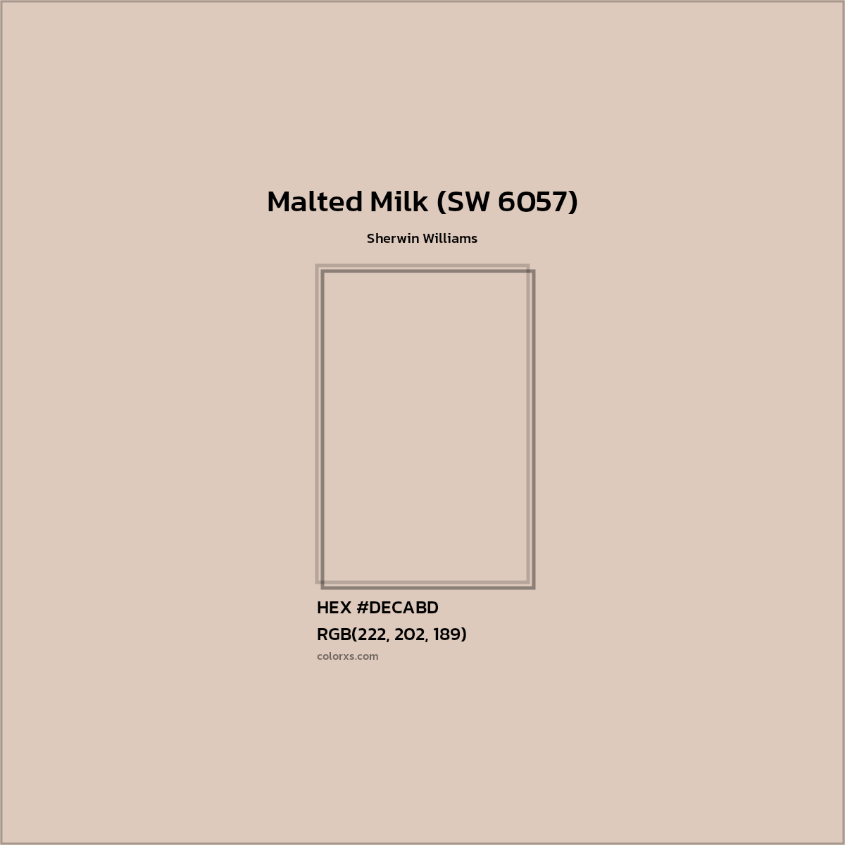 HEX #DECABD Malted Milk (SW 6057) Paint Sherwin Williams - Color Code