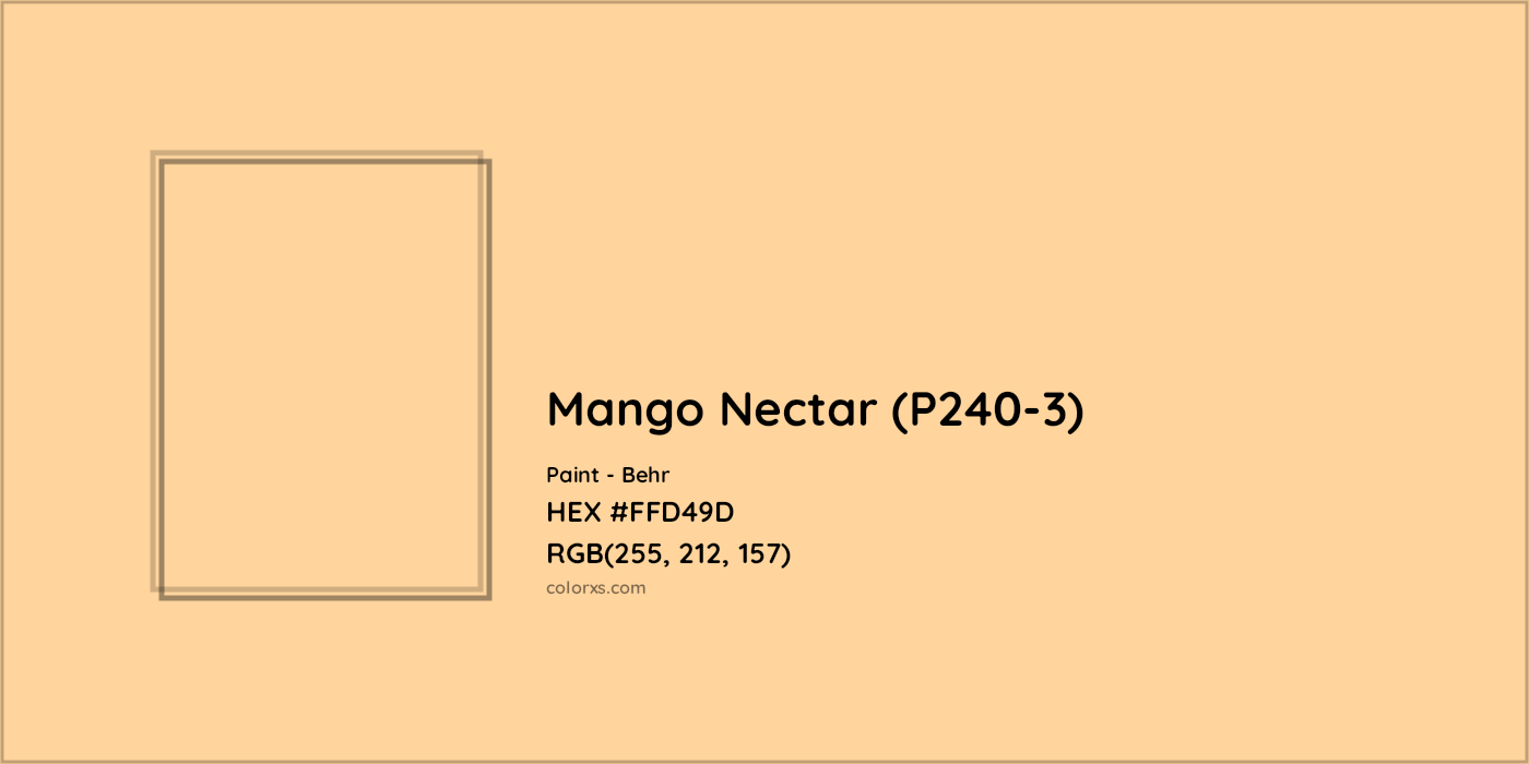 HEX #FFD49D Mango Nectar (P240-3) Paint Behr - Color Code