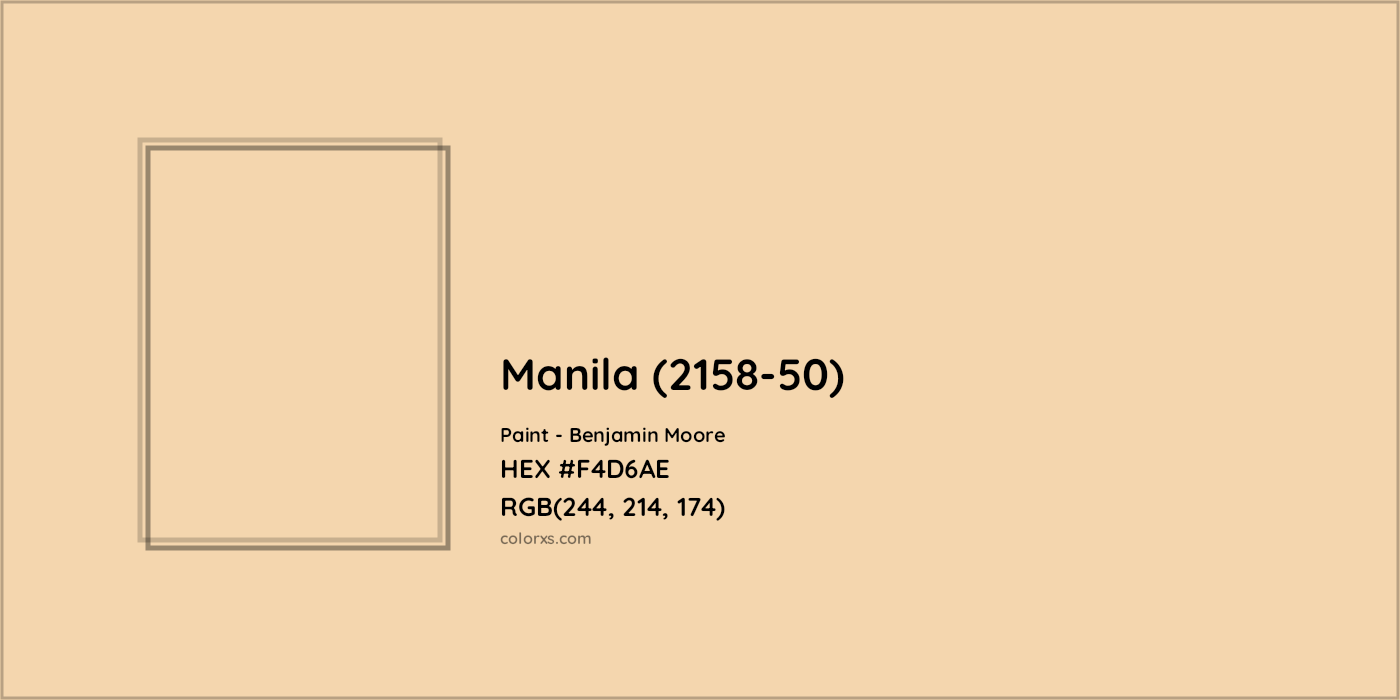 HEX #F4D6AE Manila (2158-50) Paint Benjamin Moore - Color Code