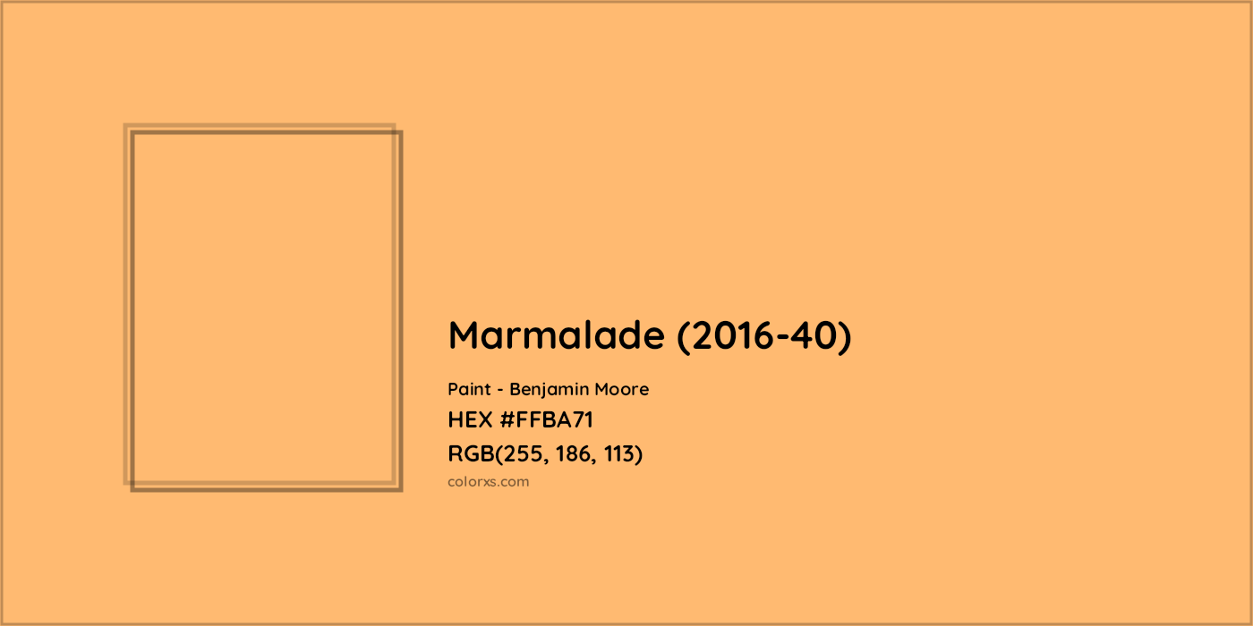 HEX #FFBA71 Marmalade (2016-40) Paint Benjamin Moore - Color Code