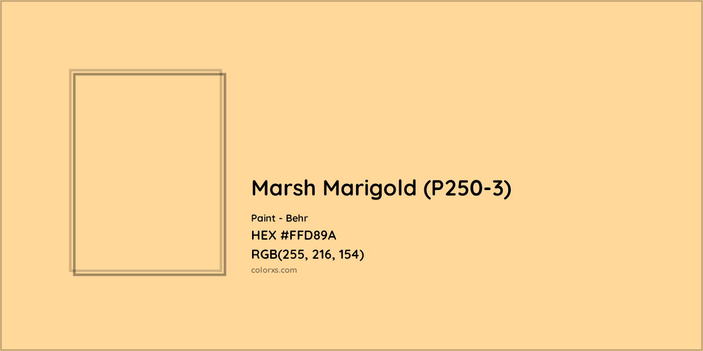 HEX #FFD89A Marsh Marigold (P250-3) Paint Behr - Color Code