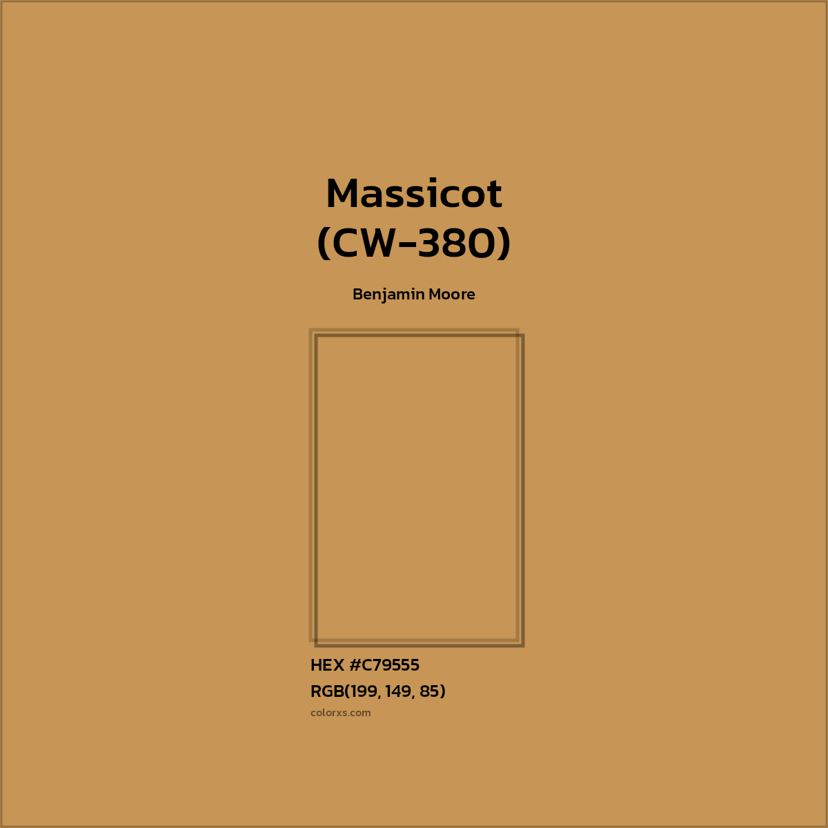 HEX #C79555 Massicot (CW-380) Paint Benjamin Moore - Color Code