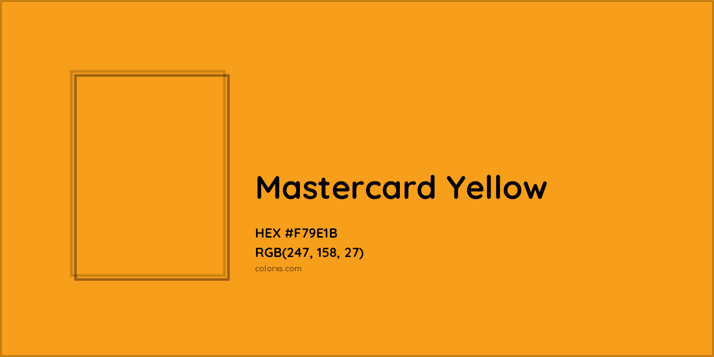 HEX #F79E1B Mastercard Yellow Other Brand - Color Code