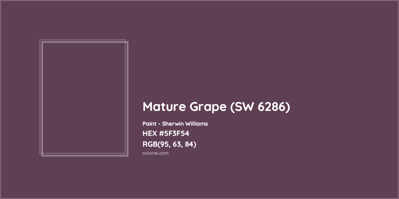 HEX #5F3F54 Mature Grape (SW 6286) Paint Sherwin Williams - Color Code
