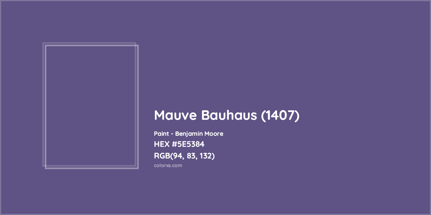 HEX #5E5384 Mauve Bauhaus (1407) Paint Benjamin Moore - Color Code