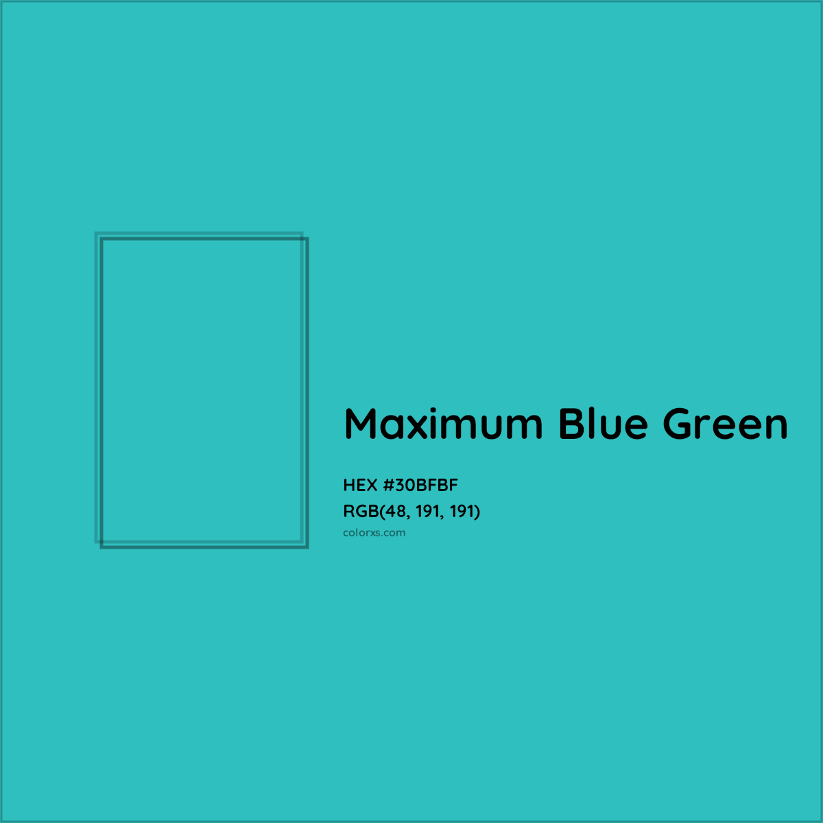 HEX #30BFBF Maximum Blue Green Color Crayola Crayons - Color Code