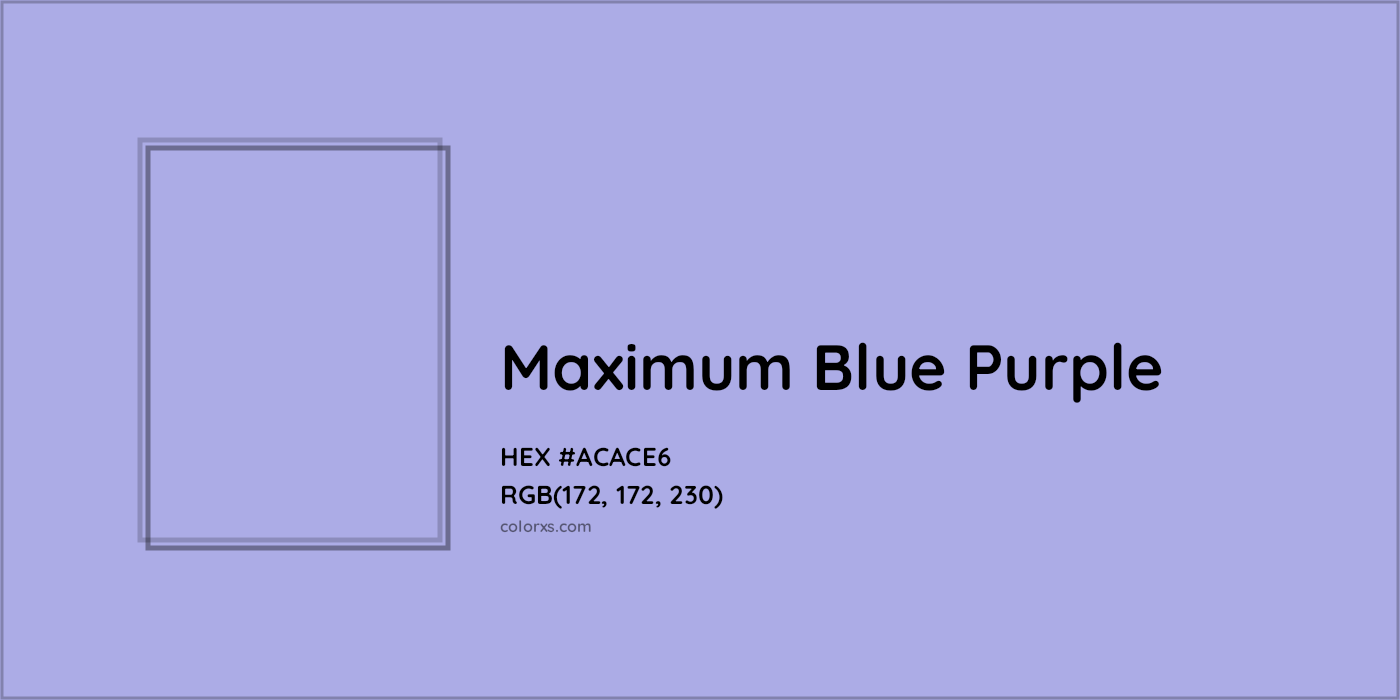 HEX #ACACE6 Maximum Blue Purple Color Crayola Crayons - Color Code