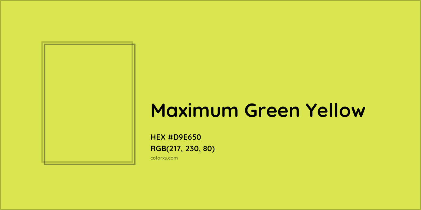 HEX #D9E650 Maximum Green Yellow Color Crayola Crayons - Color Code