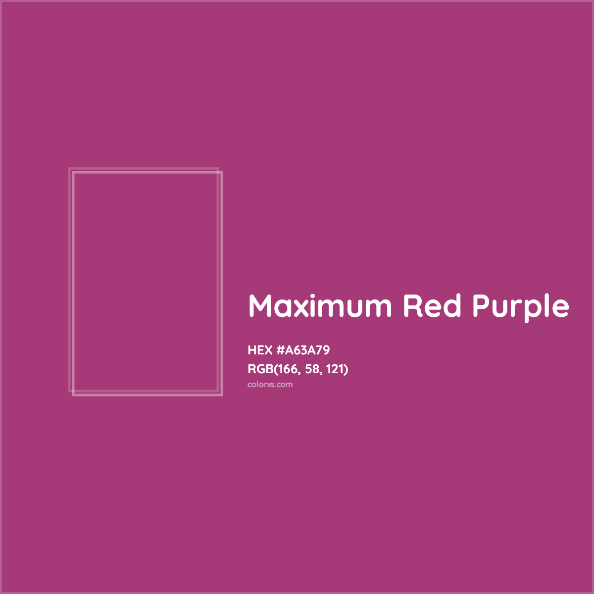 HEX #A63A79 Maximum Red Purple Color Crayola Crayons - Color Code