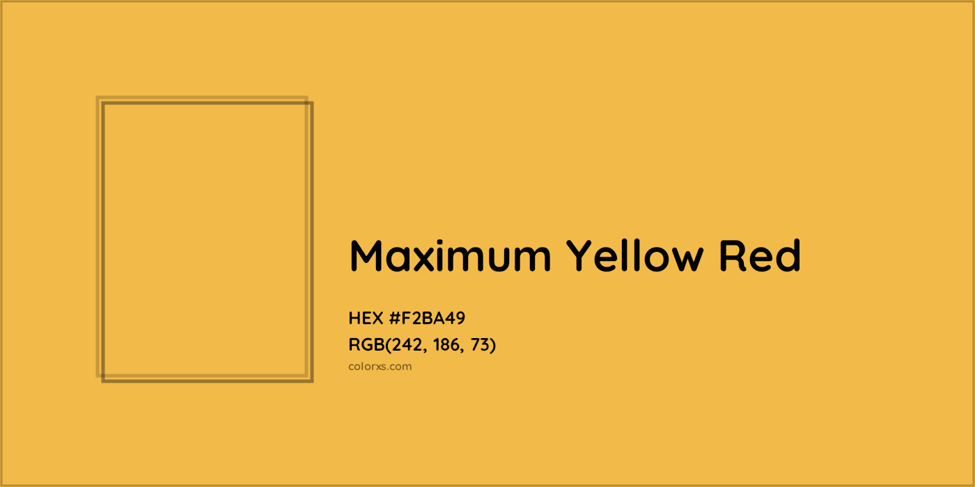 HEX #F2BA49 Maximum Yellow Red Color Crayola Crayons - Color Code