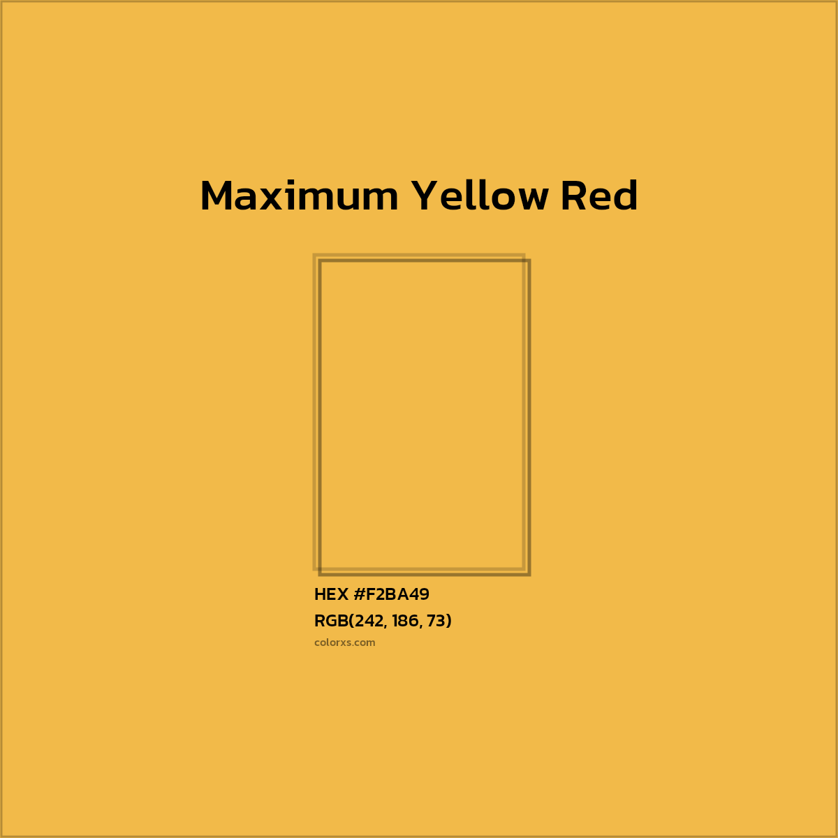 HEX #F2BA49 Maximum Yellow Red Color Crayola Crayons - Color Code