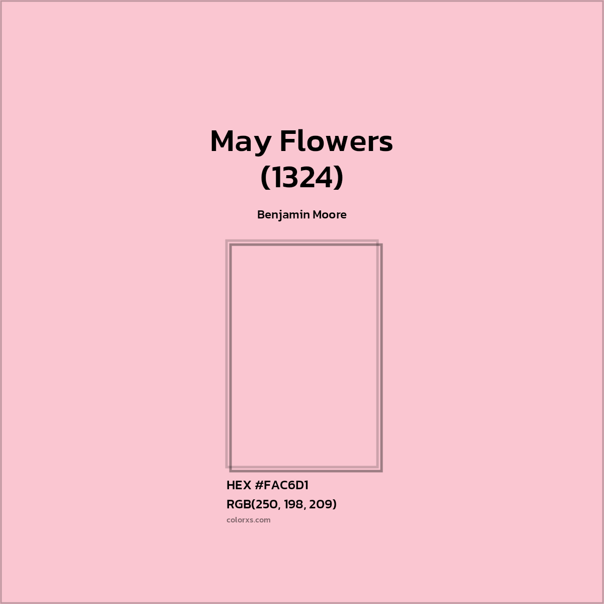 HEX #FAC6D1 May Flowers (1324) Paint Benjamin Moore - Color Code