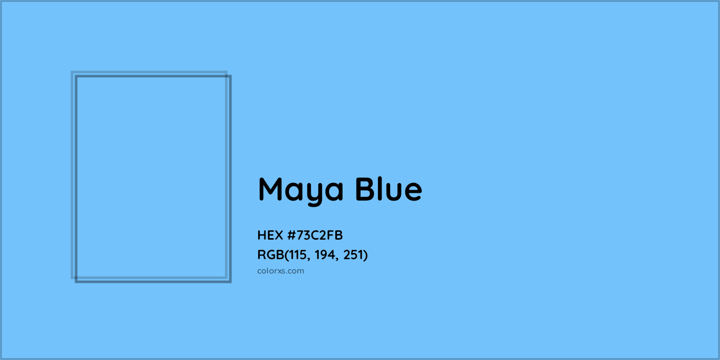 HEX #73C2FB Maya blue Color - Color Code