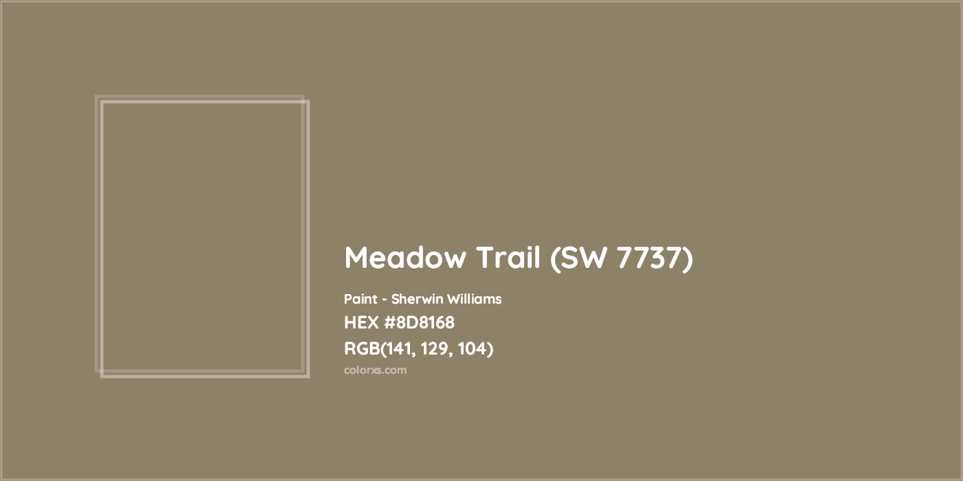 HEX #8D8168 Meadow Trail (SW 7737) Paint Sherwin Williams - Color Code