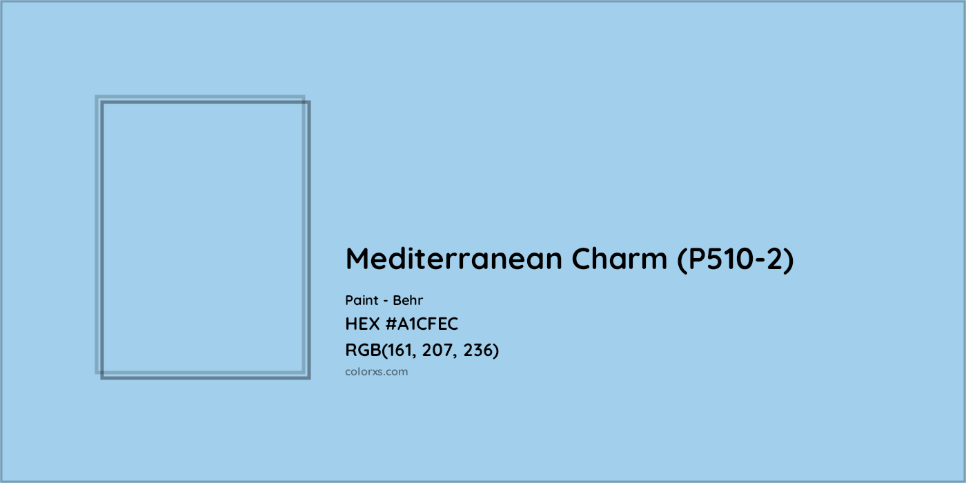 HEX #A1CFEC Mediterranean Charm (P510-2) Paint Behr - Color Code