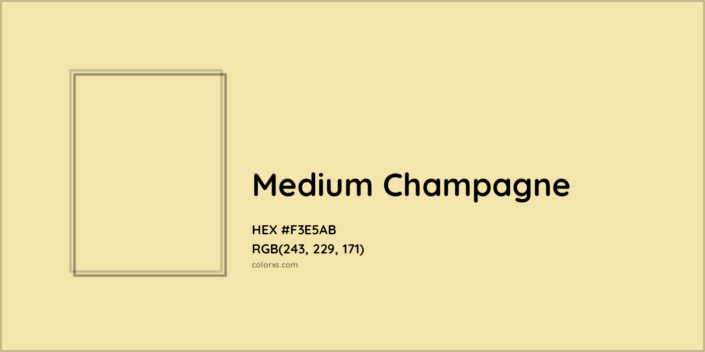 HEX #F3E5AB Medium Champagne Color - Color Code