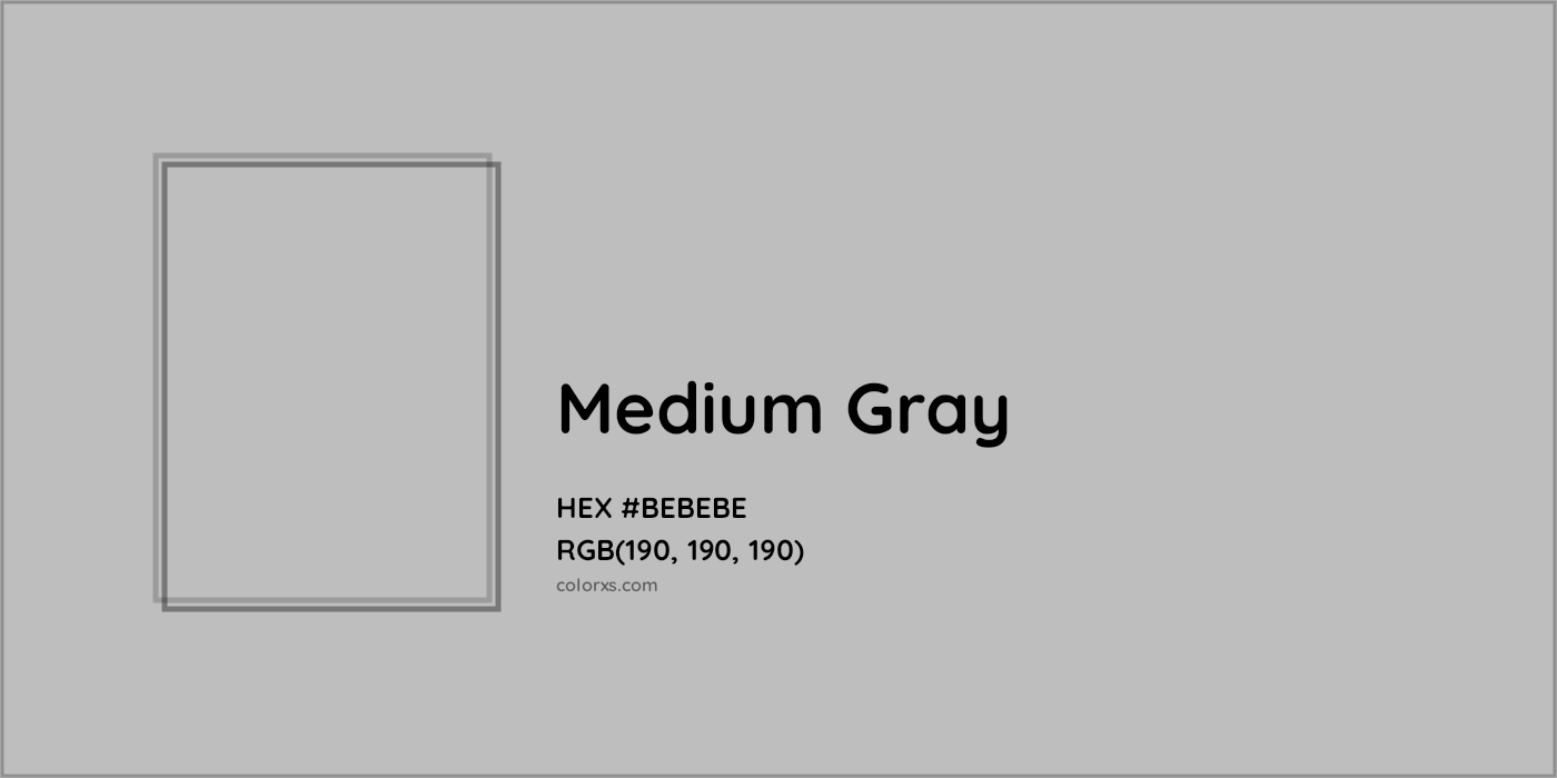 HEX #BEBEBE Medium Gray Color - Color Code