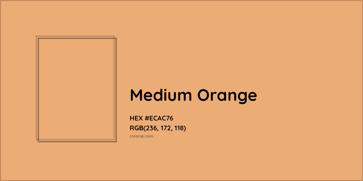 HEX #ECAC76 Medium Orange Color Crayola Crayons - Color Code
