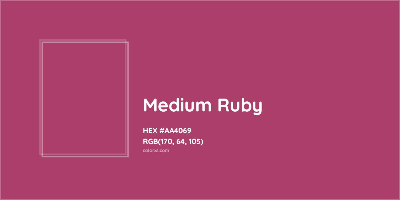 HEX #AA4069 Medium Ruby Color - Color Code