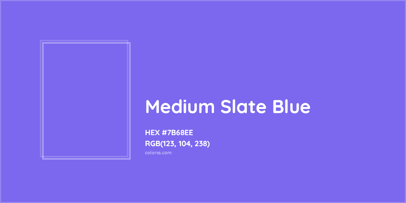 HEX #7B68EE Medium Slate Blue Color - Color Code