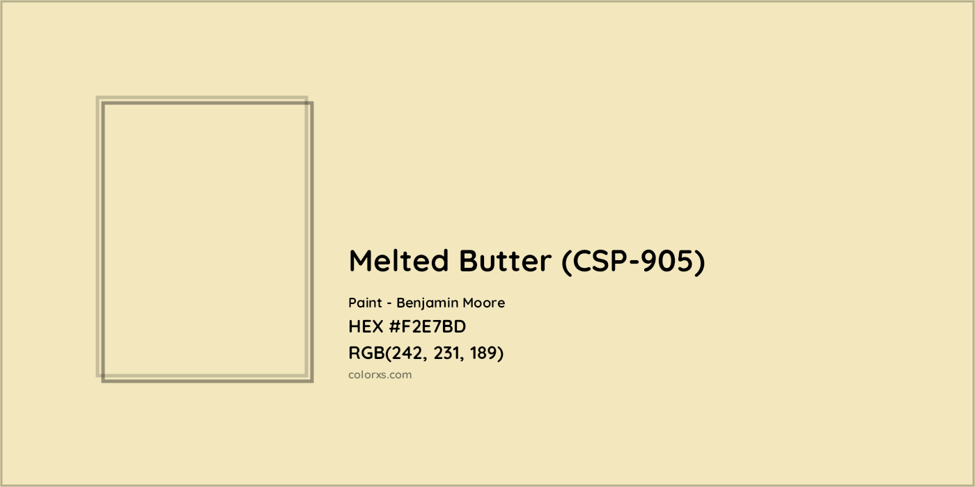 HEX #F2E7BD Melted Butter (CSP-905) Paint Benjamin Moore - Color Code