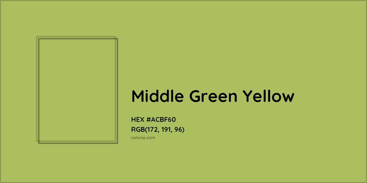 HEX #ACBF60 Middle Green Yellow Color Crayola Crayons - Color Code