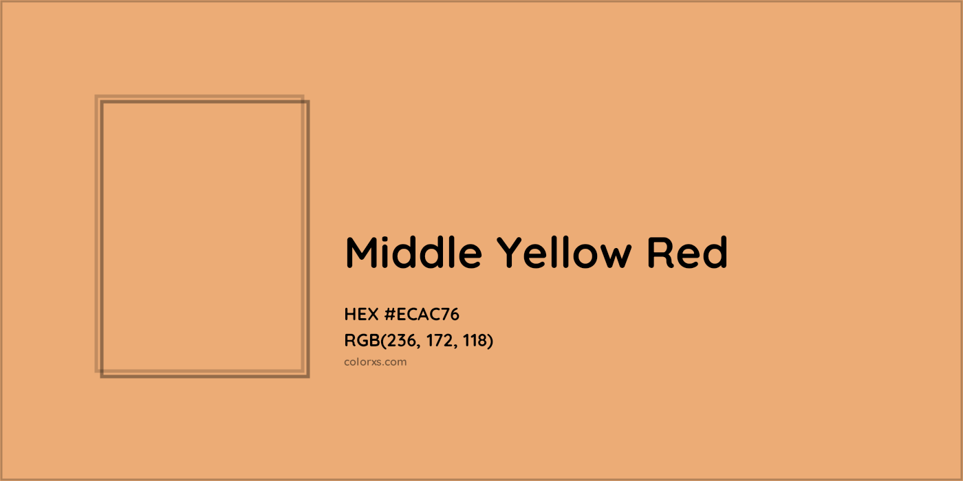 HEX #ECAC76 Middle Yellow Red Color Crayola Crayons - Color Code