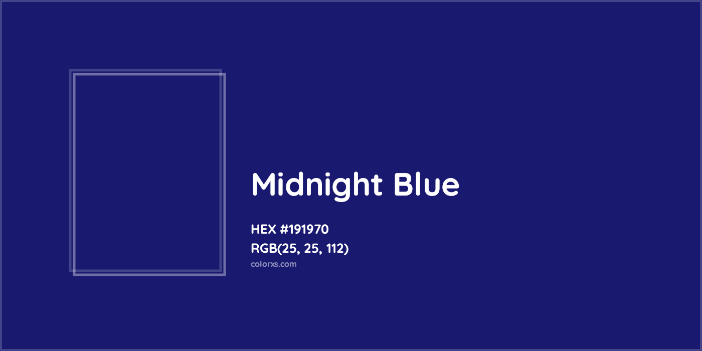 HEX #191970 Midnight blue Color - Color Code