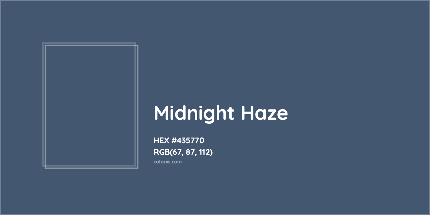HEX #435770 Midnight Haze Color - Color Code