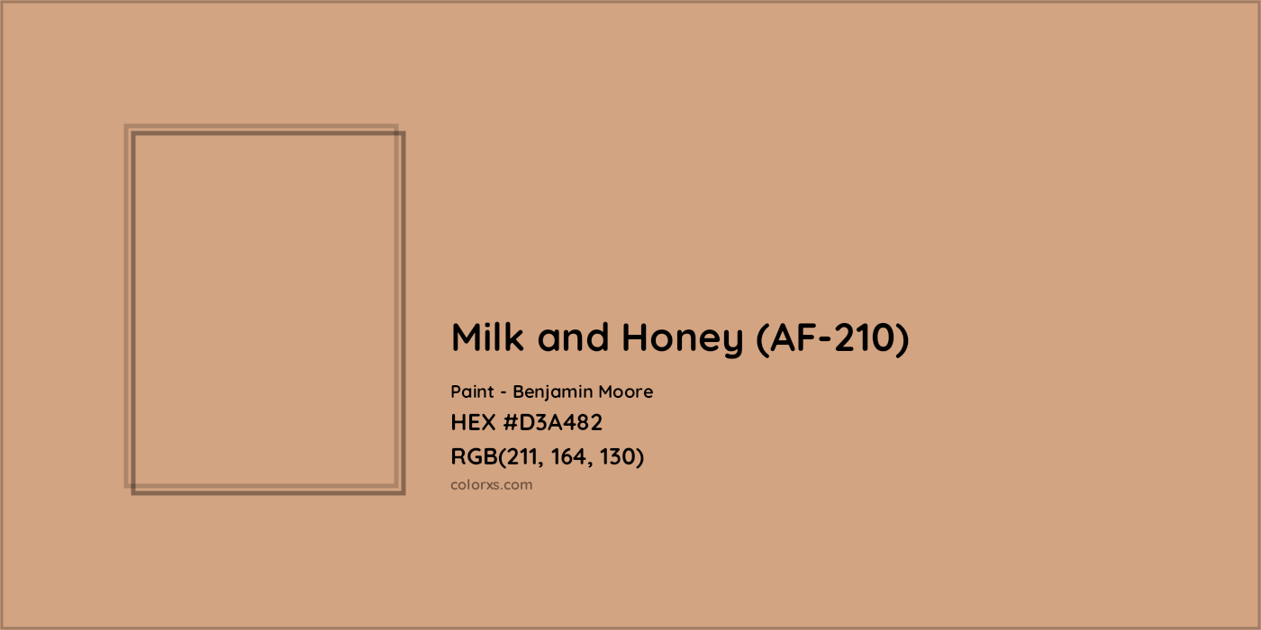HEX #D3A482 Milk and Honey (AF-210) Paint Benjamin Moore - Color Code