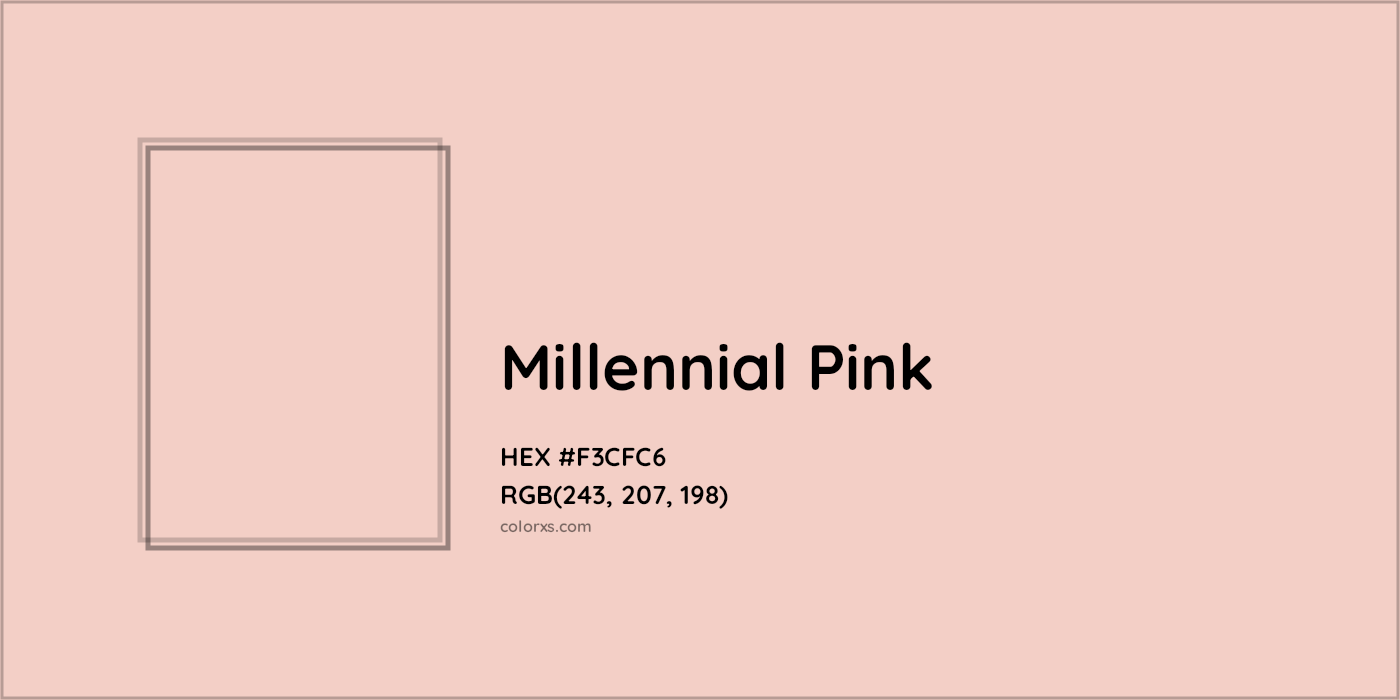 HEX #F3CFC6 Millennial Pink Other - Color Code