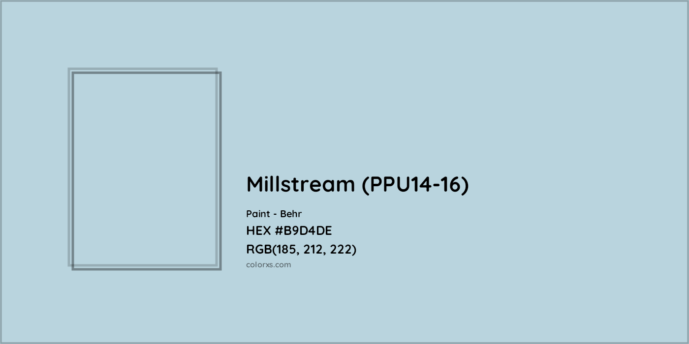 HEX #B9D4DE Millstream (PPU14-16) Paint Behr - Color Code