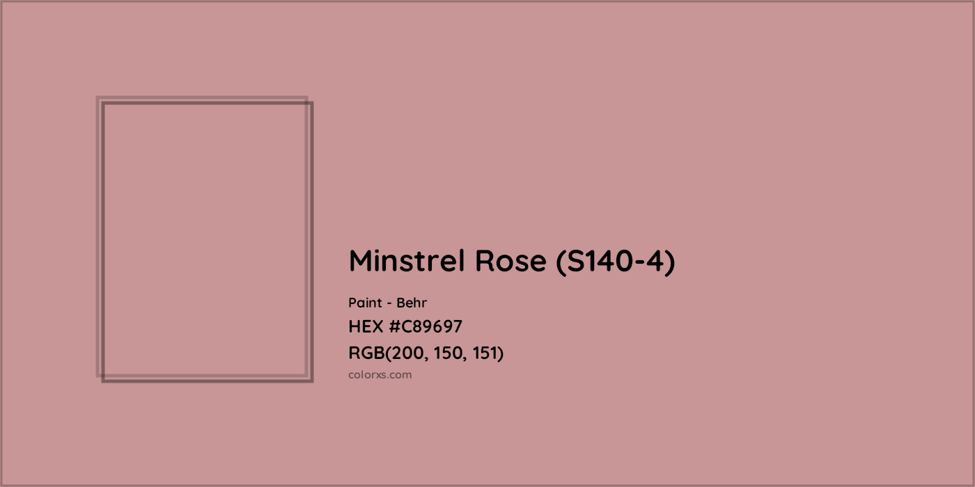 HEX #C89697 Minstrel Rose (S140-4) Paint Behr - Color Code